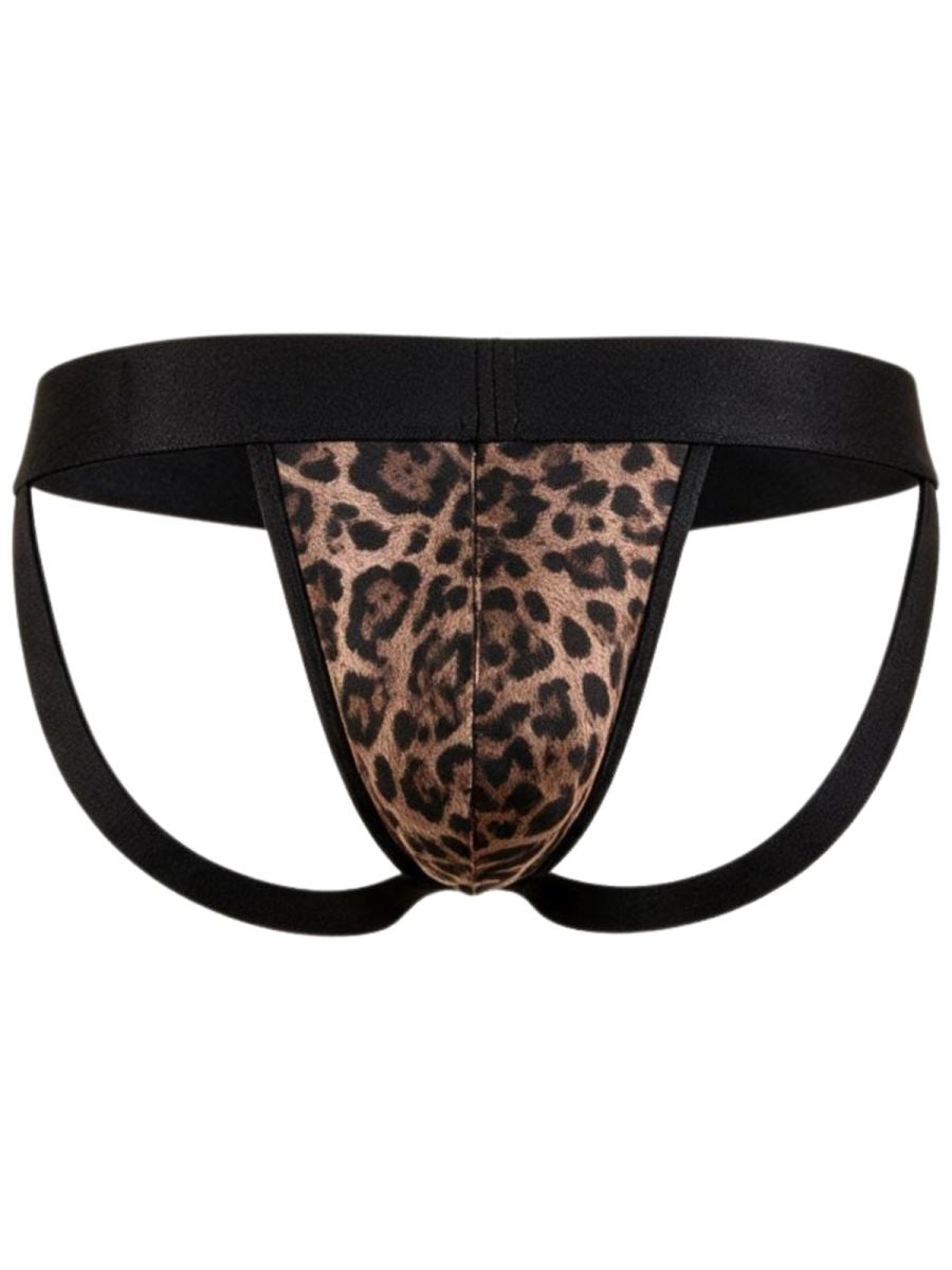 CandyMan Wild 95010 Men's Underwear Microfiber Jockstrap Color Leopard Print