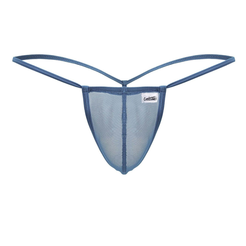 CandyMan 99246 Men's Underwear G-String Mesh Thongs Color Turquoise