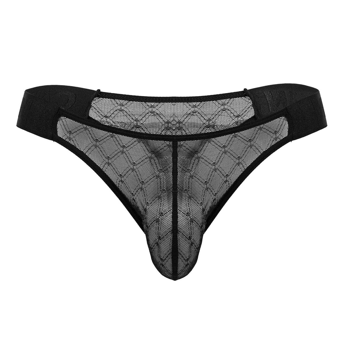 CandyMan Men's Underwear 99771 Mesh Thongs Color Black