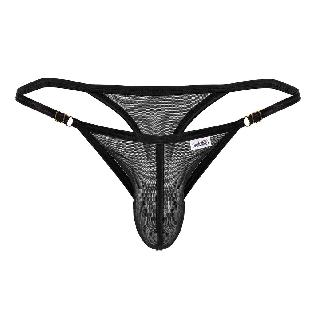 CandyMan Men's Underwear 99776 Mesh Thongs Color Black
