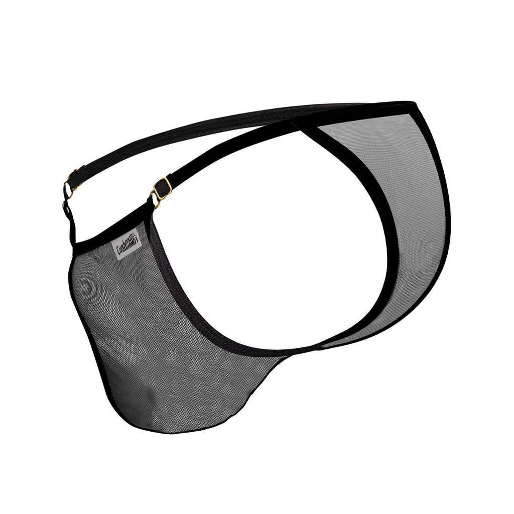 CandyMan Men's Underwear 99776 Mesh Thongs Color Black