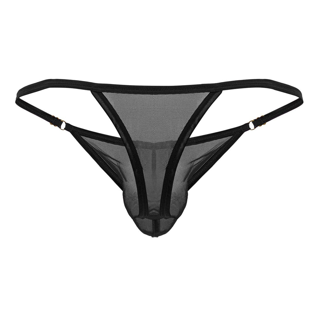 CandyMan Men's Underwear 99776 Mesh Thongs Color Black