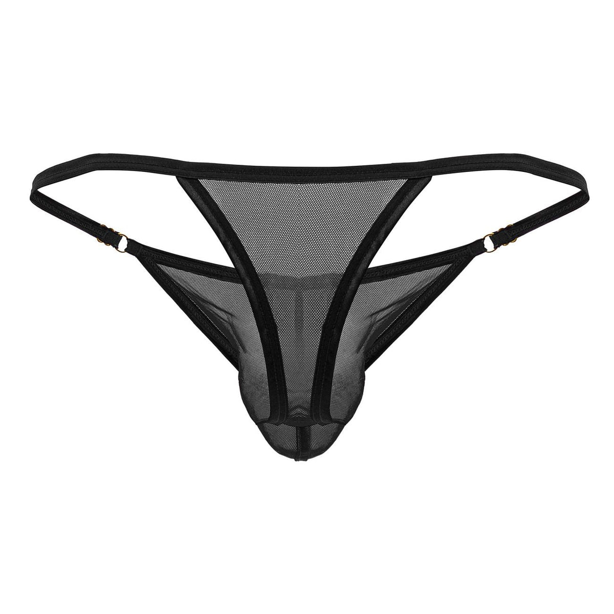 CandyMan Men's Underwear 99776 Mesh Thongs Color Black