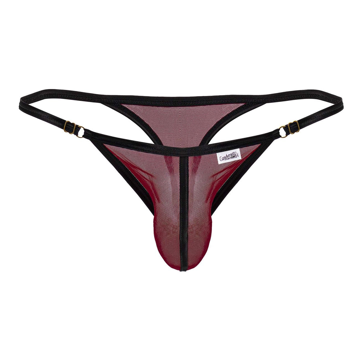 CandyMan Men's Underwear 99776 Mesh Thongs Color Burgundy