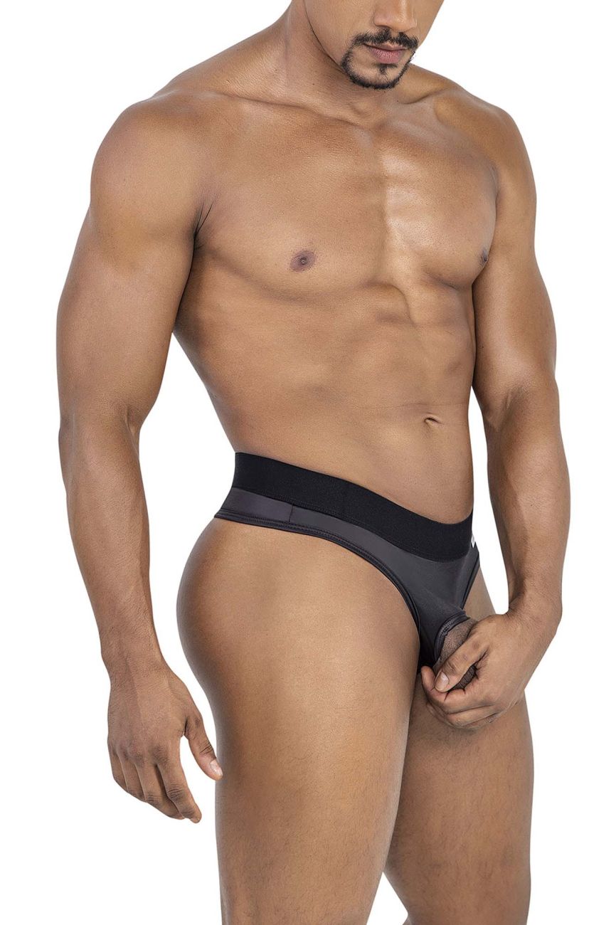 CandyMan Men's Underwear 99781 Protuder Thongs Color Black
