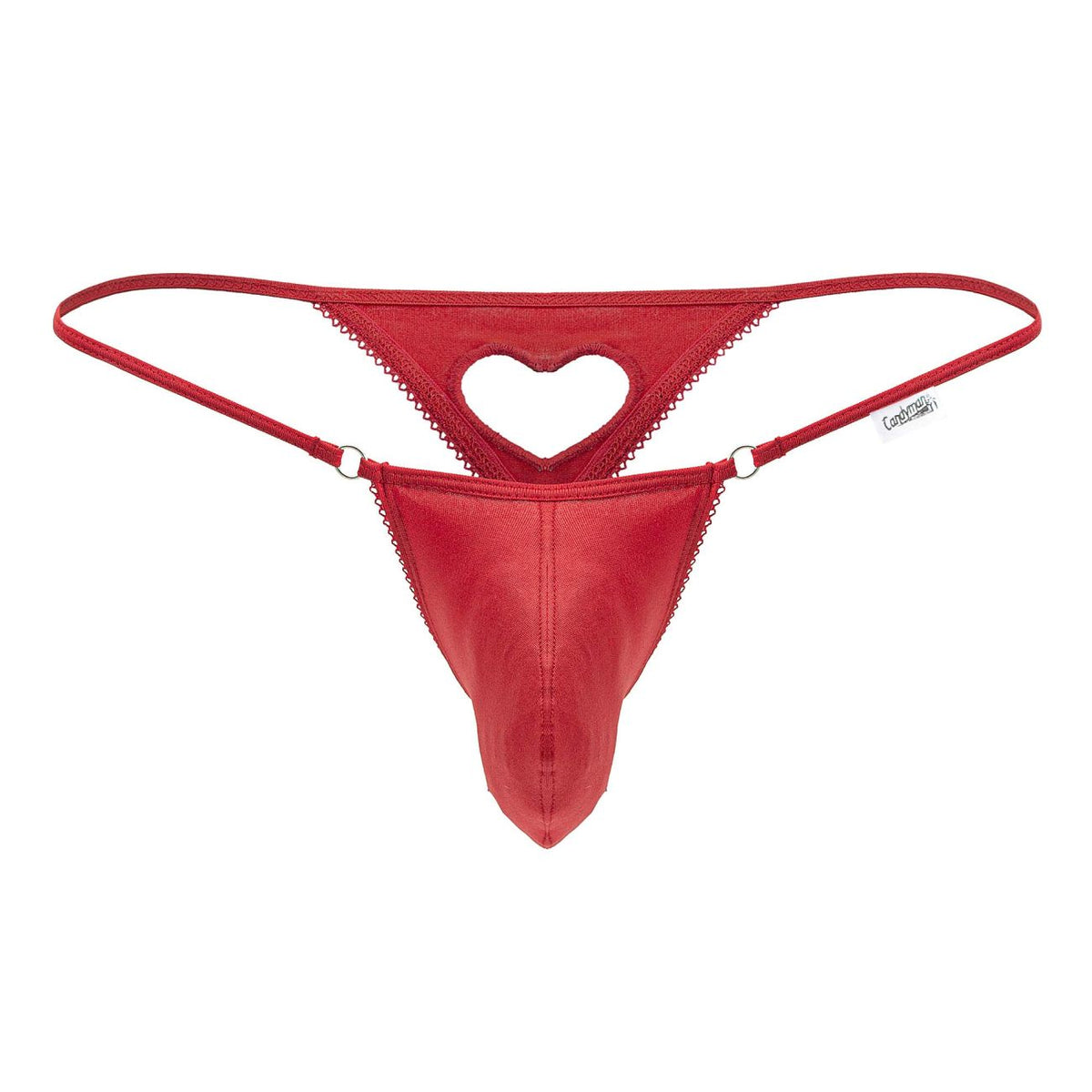 CandyMan Men's Underwear 99789 Heart Thongs Color Red