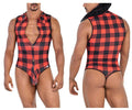 CandyMan Men's Underwear 99800 Lumberjack Bodysuit Color Red