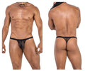 CandyMan Men's Underwear 99801 Mesh Thongs Color Black