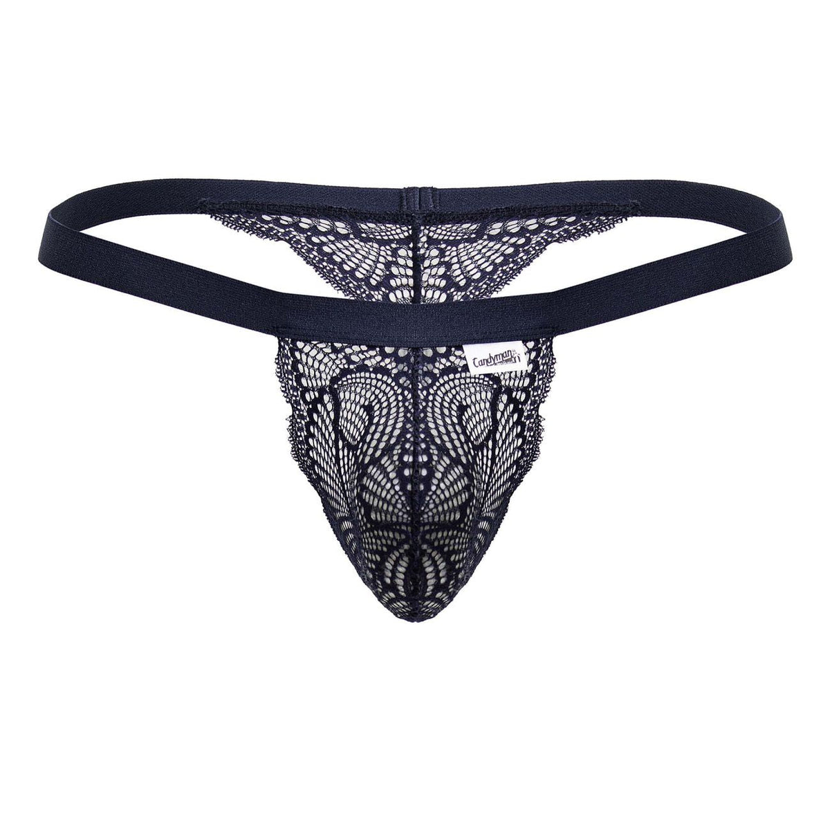 CandyMan Men's Underwear 99823 Lace Thongs Color Blue