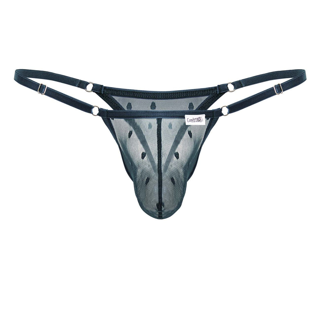 CandyMan Men's Underwear 99824 Mesh Thongs Color Green