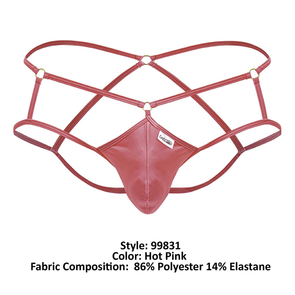 CandyMan Men's Underwear 99831 Cage Jockstrap Color Hot Pink