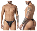 CandyMan Men's Underwear 99875 Chili pepper Thongs Color Black Print