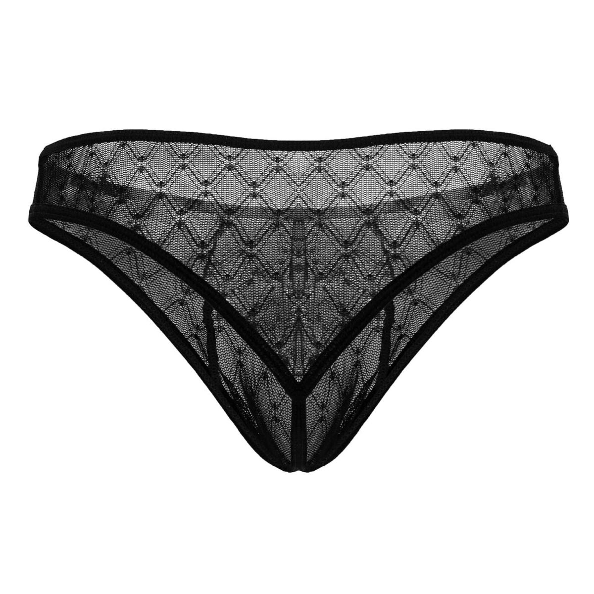 CandyMan Men's Underwear 99894 Geometric Mesh Briefs Color Black