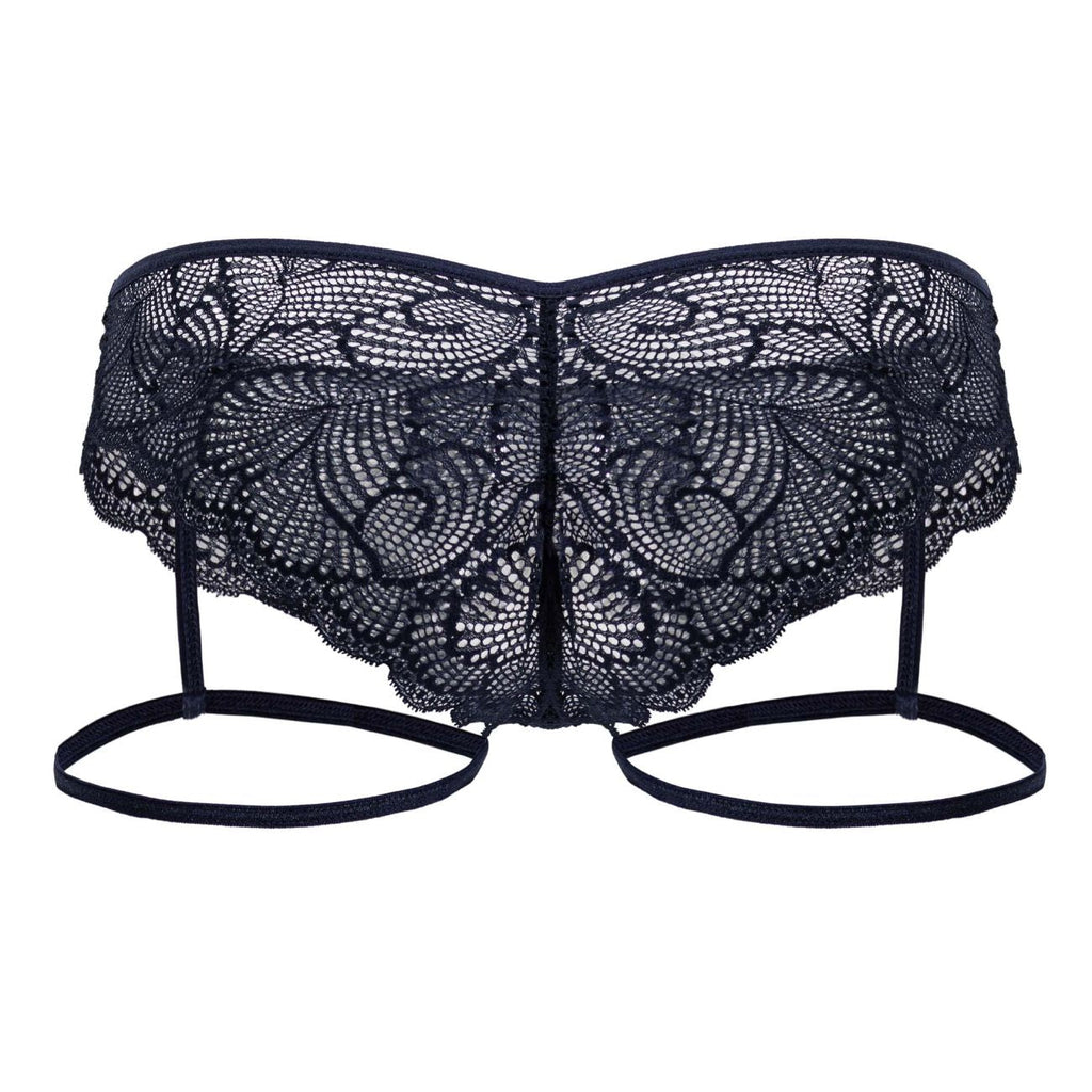 CandyMan Men's Underwear 99905 Garter Lace Briefs Color Navy