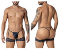 CandyMan Men's Underwear 99906 Garter Lace Thongs Color Navy