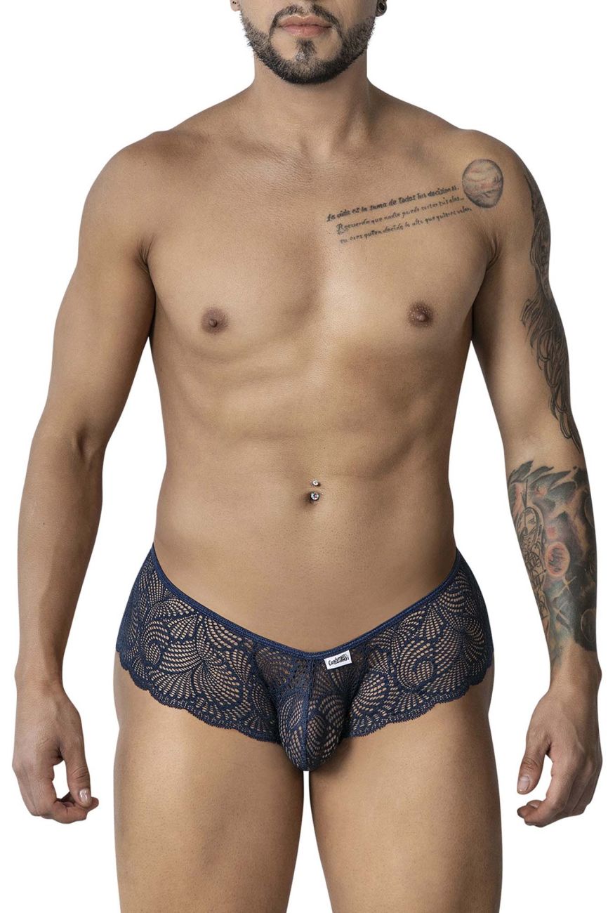 CandyMan 99907 Men's Underwear Lace Trunks Color Navy