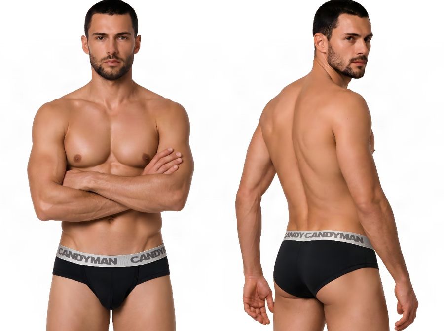 CandyMan 99932 Men's Underwear Sleek Contour Briefs Color Black