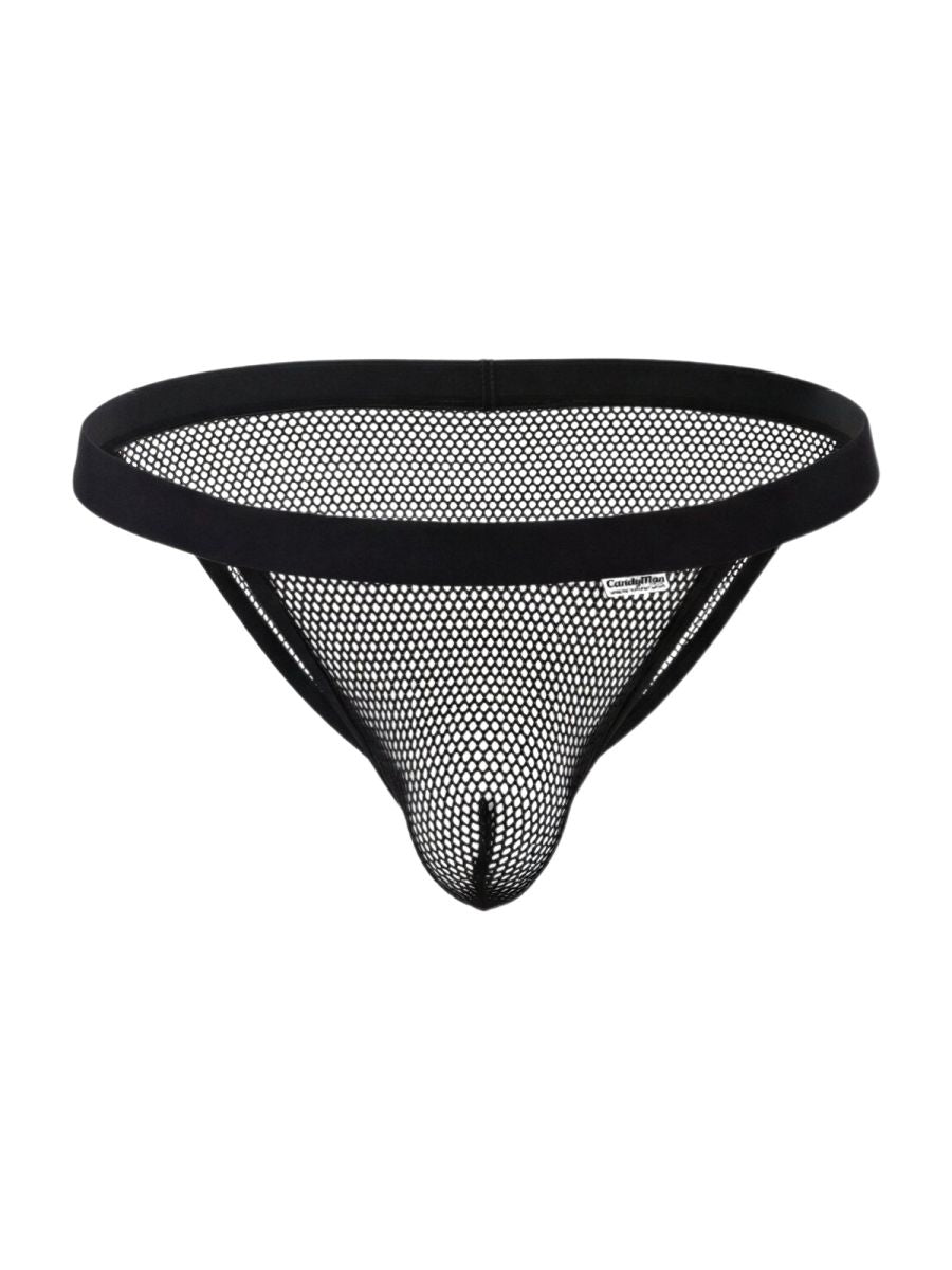 CandyMan 99933 Men's Underwear Seductive Mesh Bikini Color Black Mesh