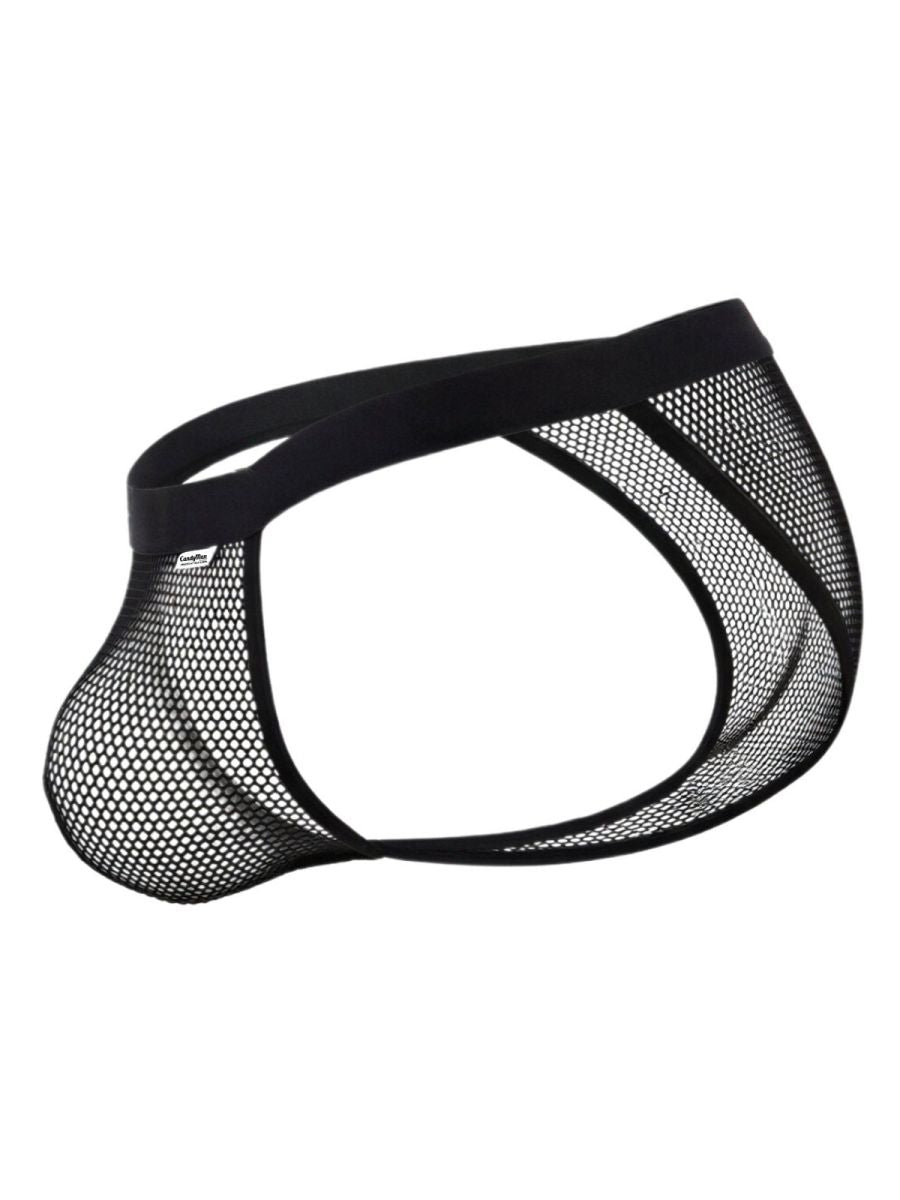 CandyMan 99933 Men's Underwear Seductive Mesh Bikini Color Black Mesh