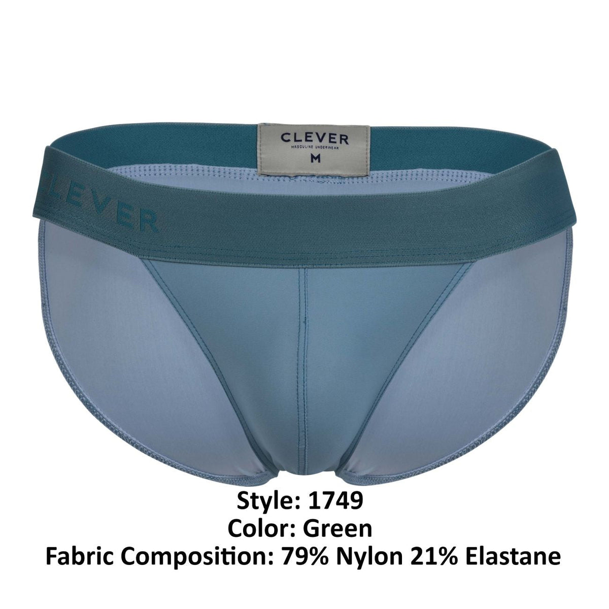 Clever Moda Men's Underwear 1749 Eco Bikini Color Green