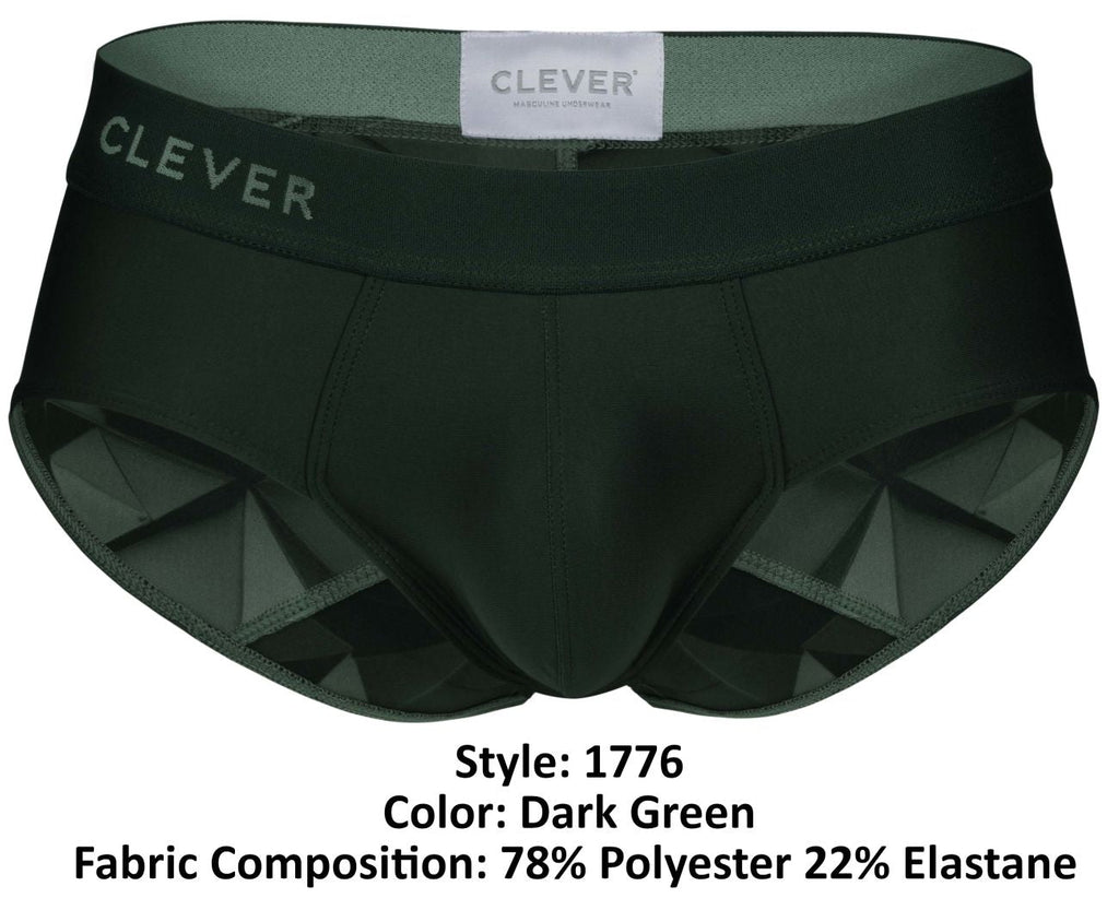 Clever Moda Men's Underwear 1776 Venecia Briefs Color Dark Green