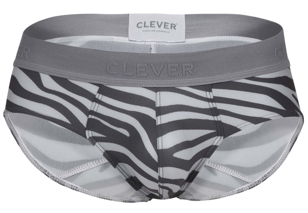 Clever Moda Men's Underwear 1801 Cebra Briefs Color Gray