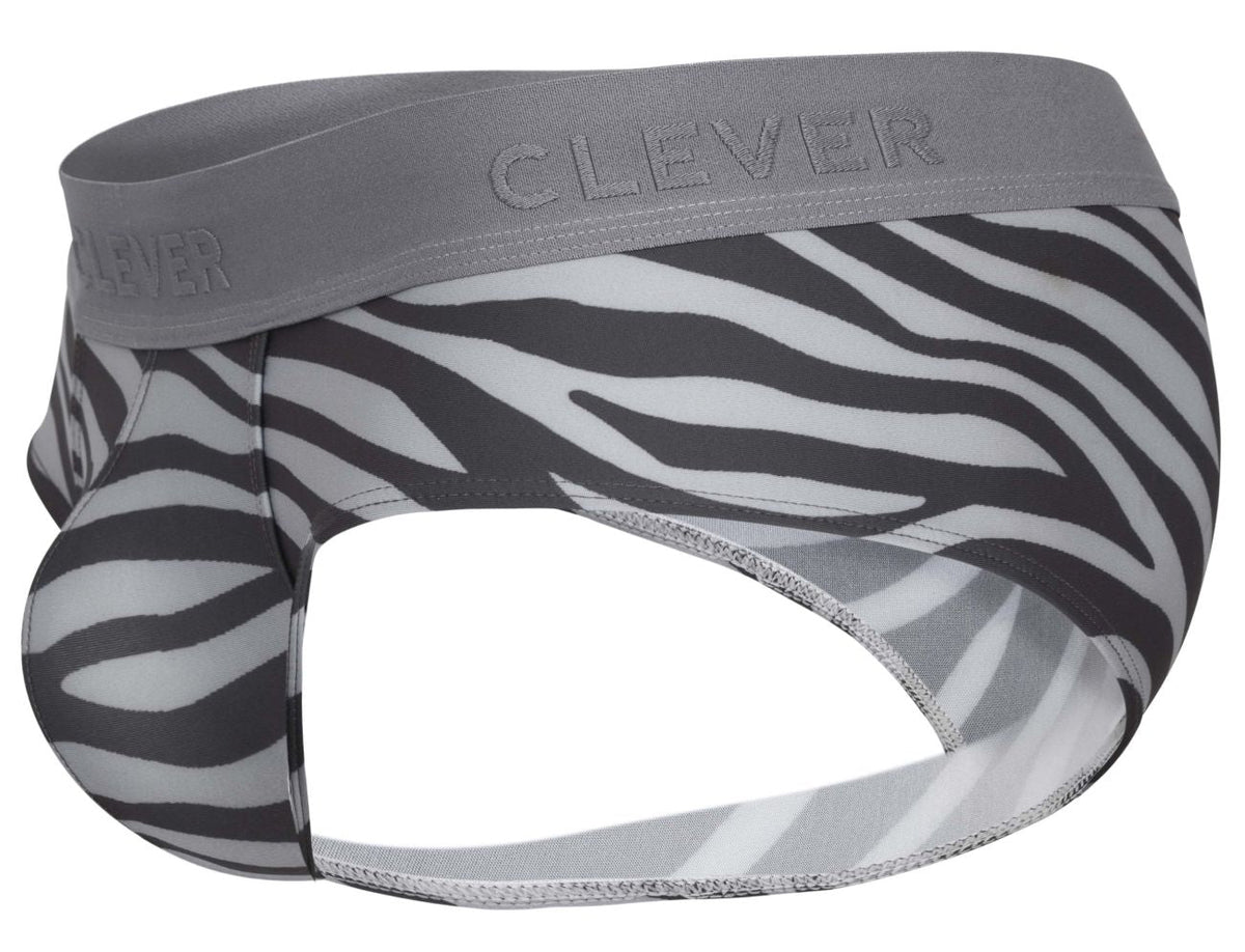 Clever Moda Men's Underwear 1801 Cebra Briefs Color Gray