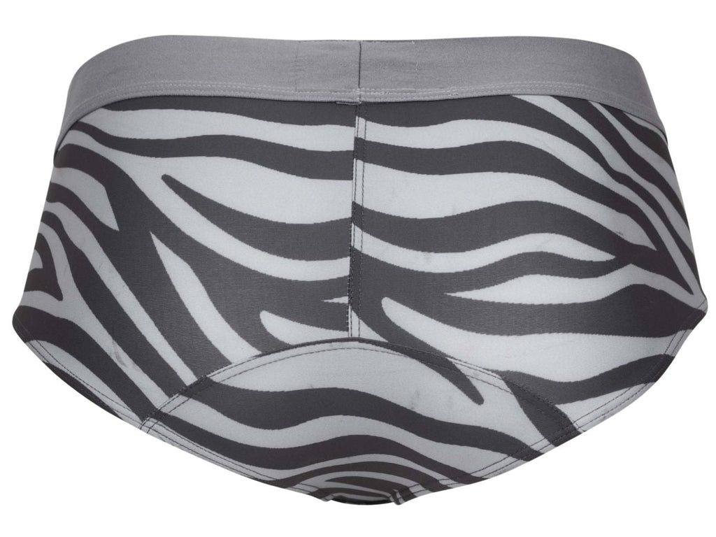 Clever Moda Men's Underwear 1801 Cebra Briefs Color Gray