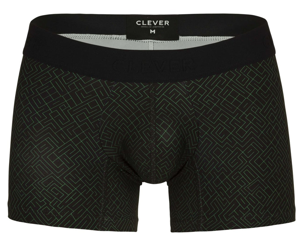 Clever Moda Men's Underwear 1850 Laberin Trunks Color Black