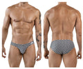 Clever Moda Men's Underwear 1857 Cuadricula Bikini Color White