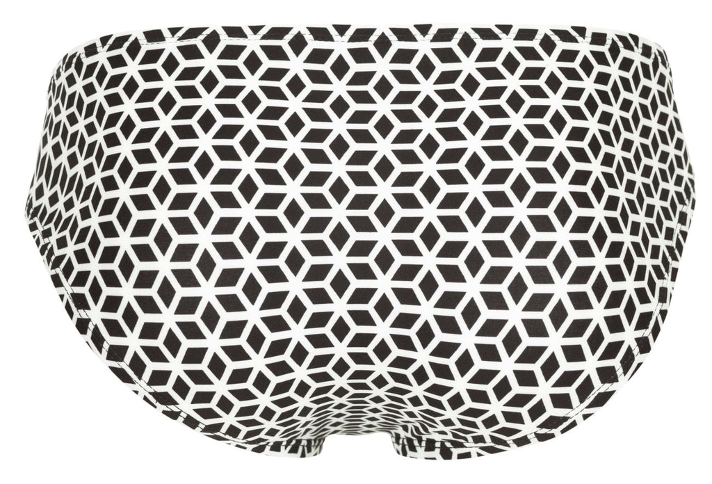 Clever Moda Men's Underwear 1857 Cuadricula Bikini Color White