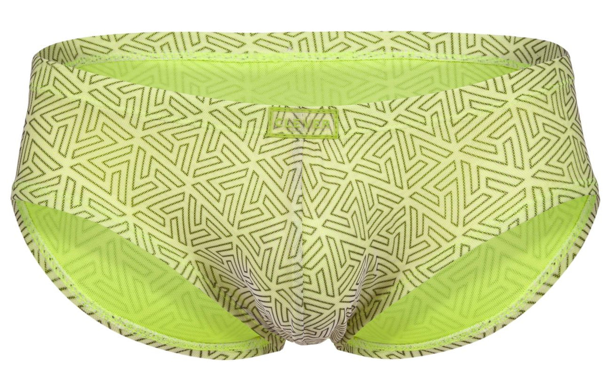 Clever Moda Men's Underwear 2017 Neon Briefs Color Green