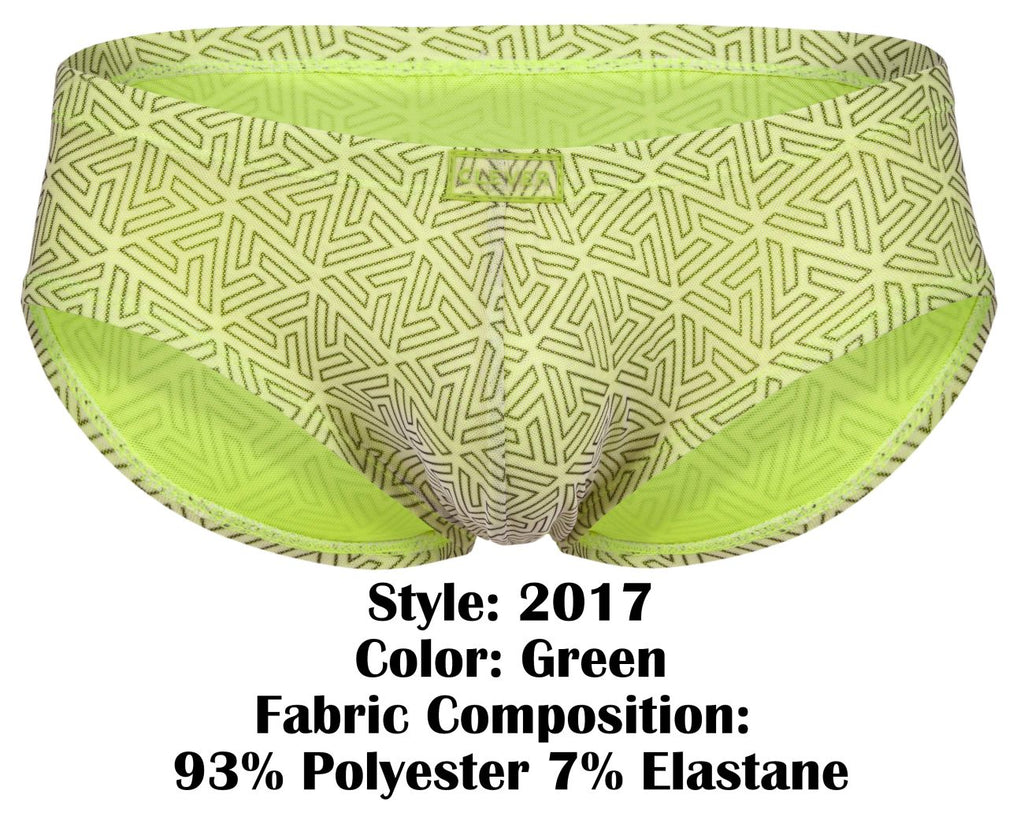 Clever Moda Men's Underwear 2017 Neon Briefs Color Green