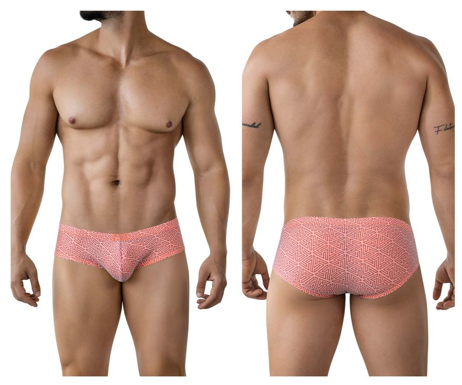 Clever Moda Men's Underwear 2017 Neon Briefs Color Orange