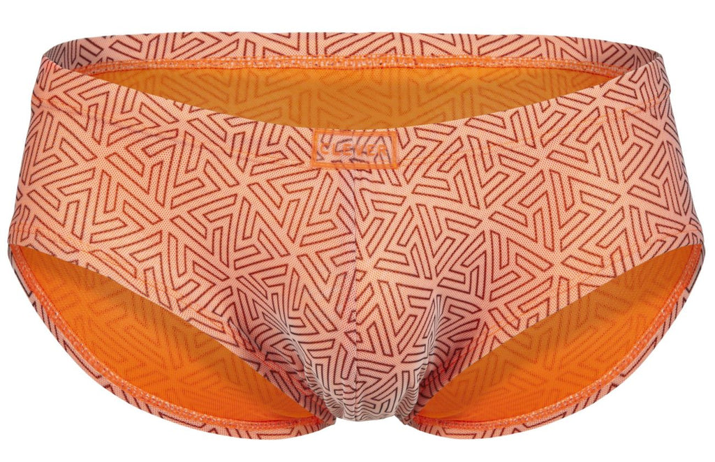 Clever Moda Men's Underwear 2017 Neon Briefs Color Orange
