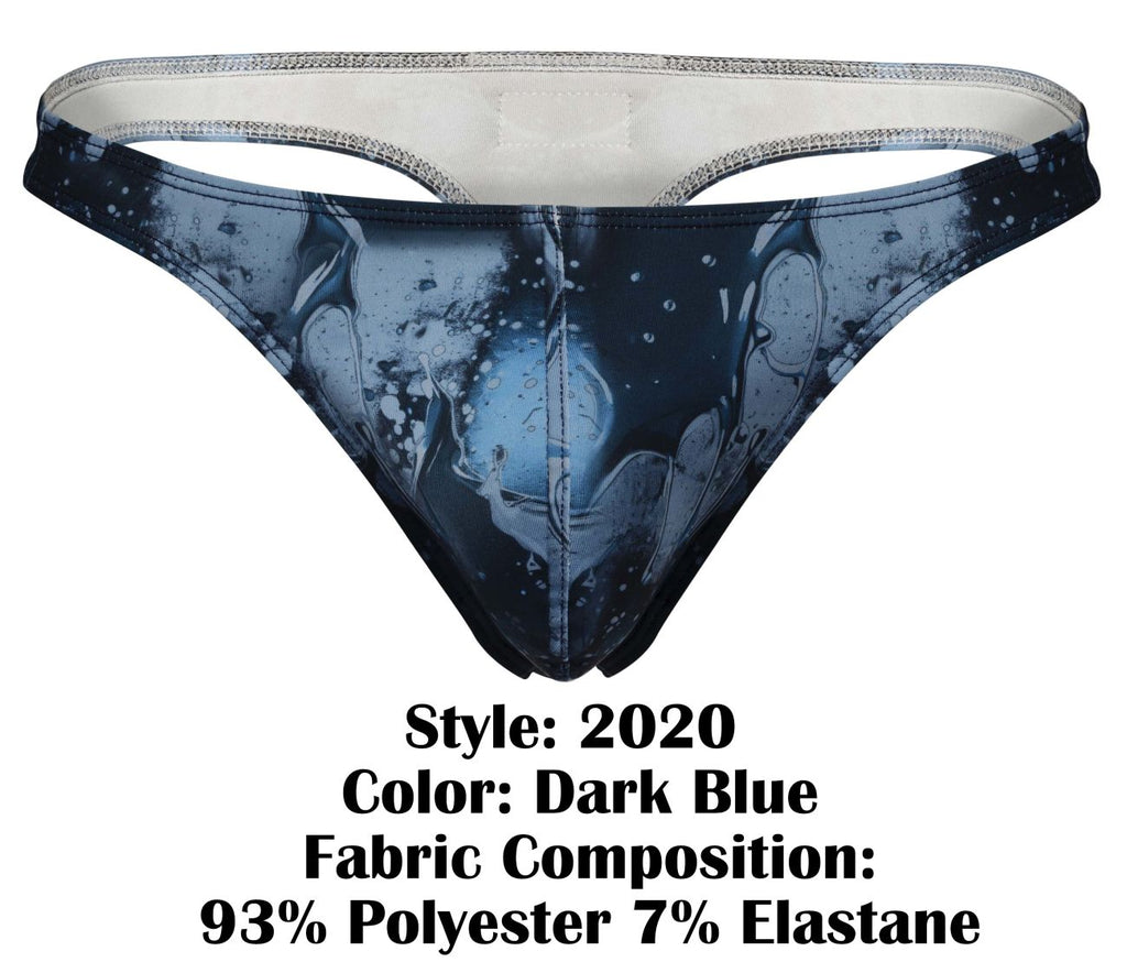 Clever Moda Men's Underwear 2020 Galia Thongs Color Dark Blue
