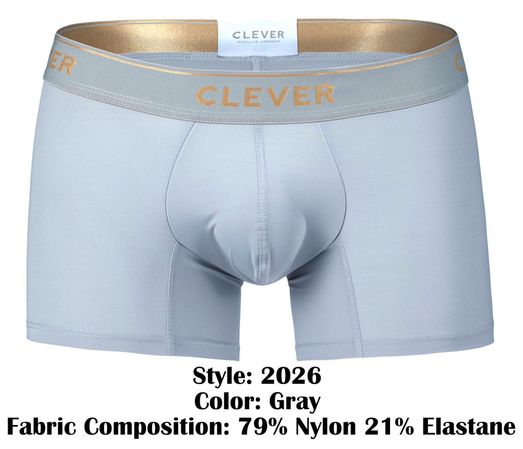 Clever Moda Men's Underwear 2026 Valladolid Trunks Color Gray