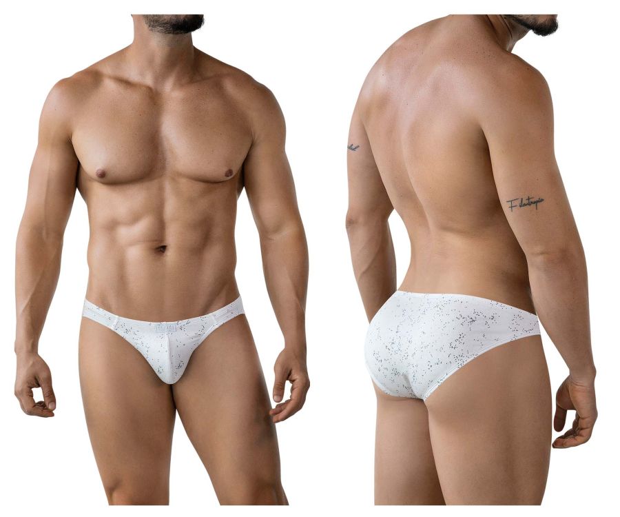 Clever Moda Men's Underwear 2039 Galaxy Briefs Color White