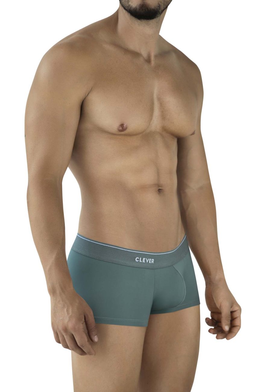 Clever Moda Men's Underwear 2042 Mendoza Trunks Color Green