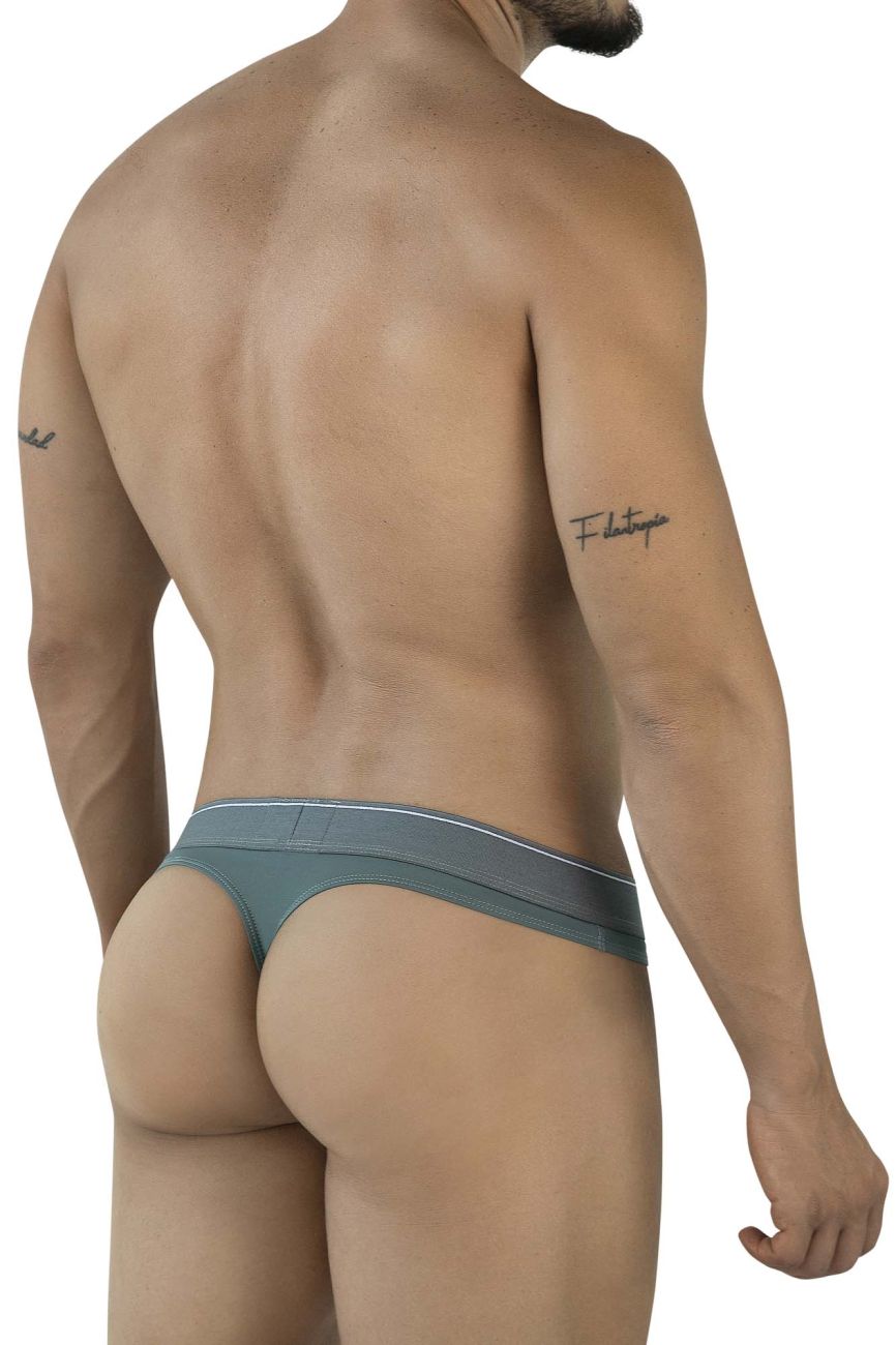 Clever Moda Men's Underwear 2044 Mendoza Thongs Color Green