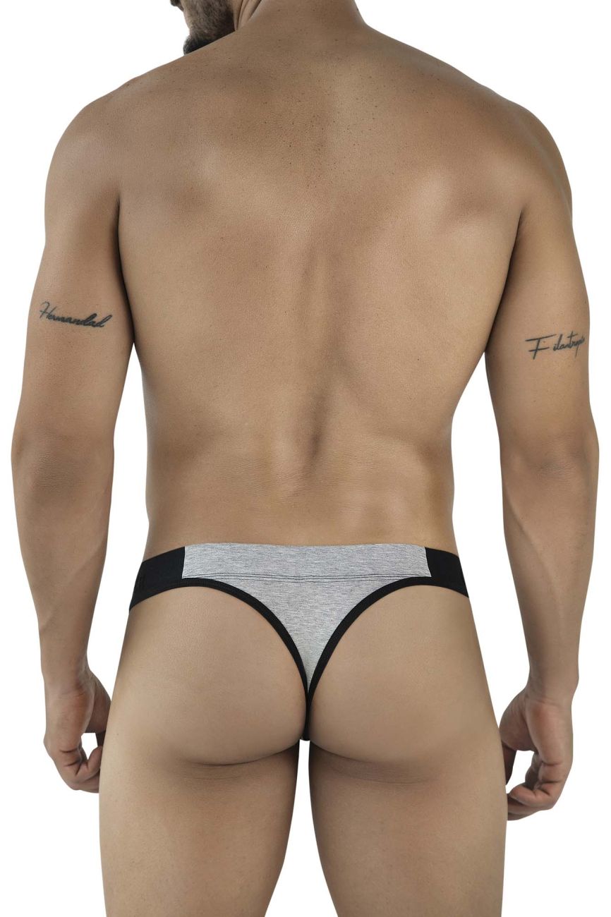 Clever Moda Men's Underwear 2046 Catamarca Thongs Color Dark Gray