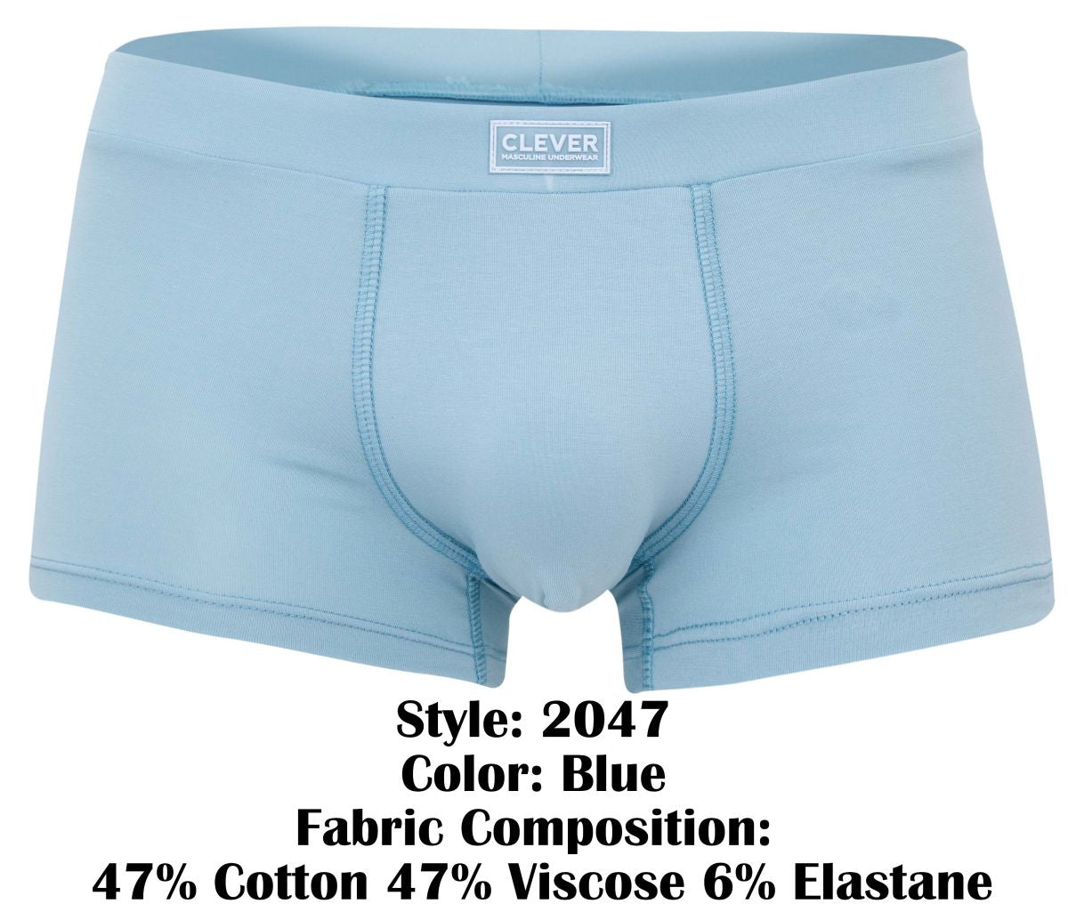 Clever Moda Men's Underwear 2047 Cordoba Trunks Color Blue