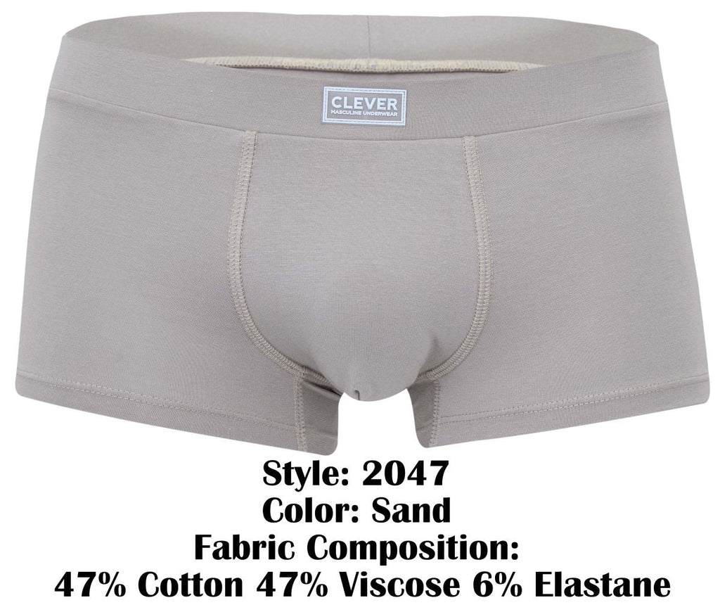 Clever Moda Men's Underwear 2047 Cordoba Trunks Color Sand