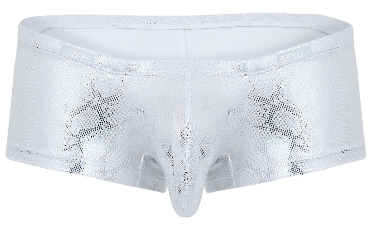 Clever Moda Men's Underwear 2061 Diamond Trunks Color Silver