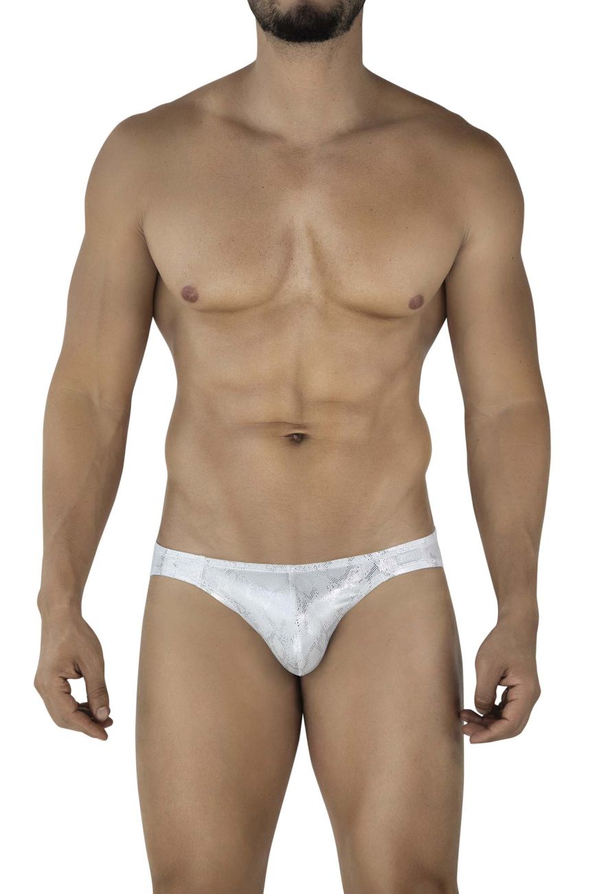 Clever Moda Men's Underwear 2062 Diamond Briefs Color Silver