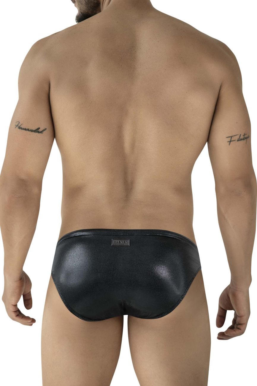 Clever Moda Men's swimwear 2065 Gorgona Swim Briefs Color Black