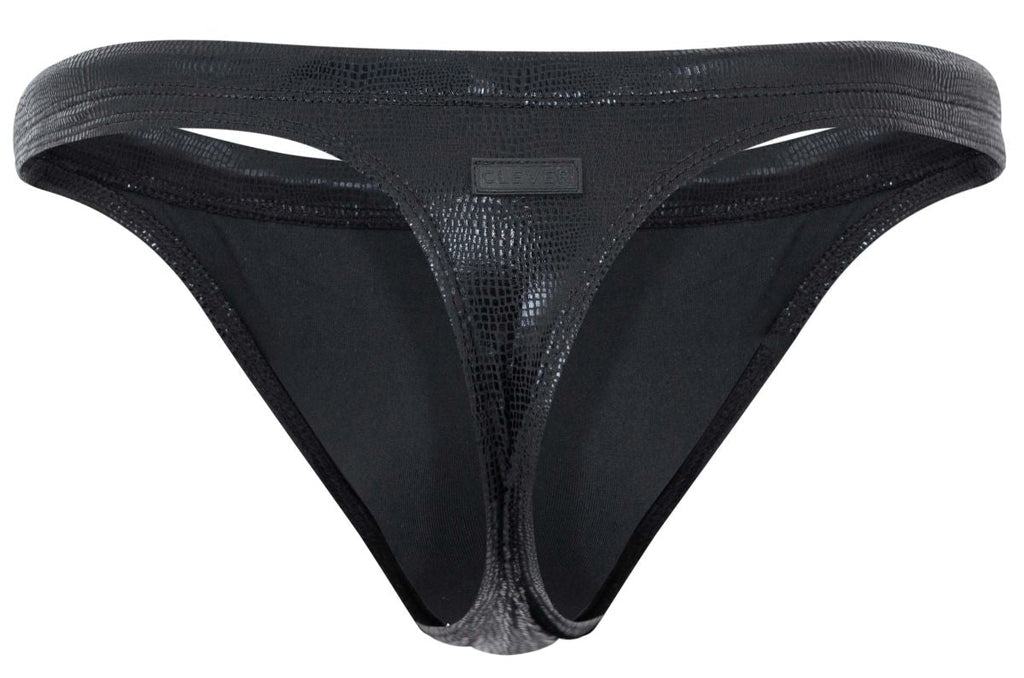 Clever Moda Men's swimwear 2071 Gorgona Swim Thongs Color Black