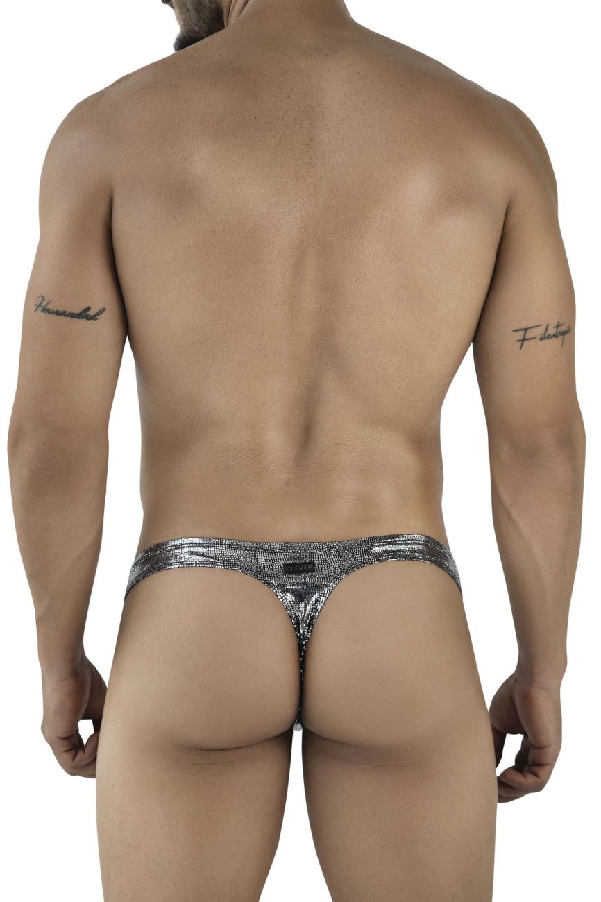 Clever Moda Men's Underwear 2072 Sparkles Thongs Color Black