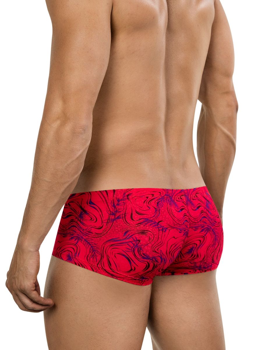 Clever Moda Men's Underwear 26026 Helion Trunks Color Red