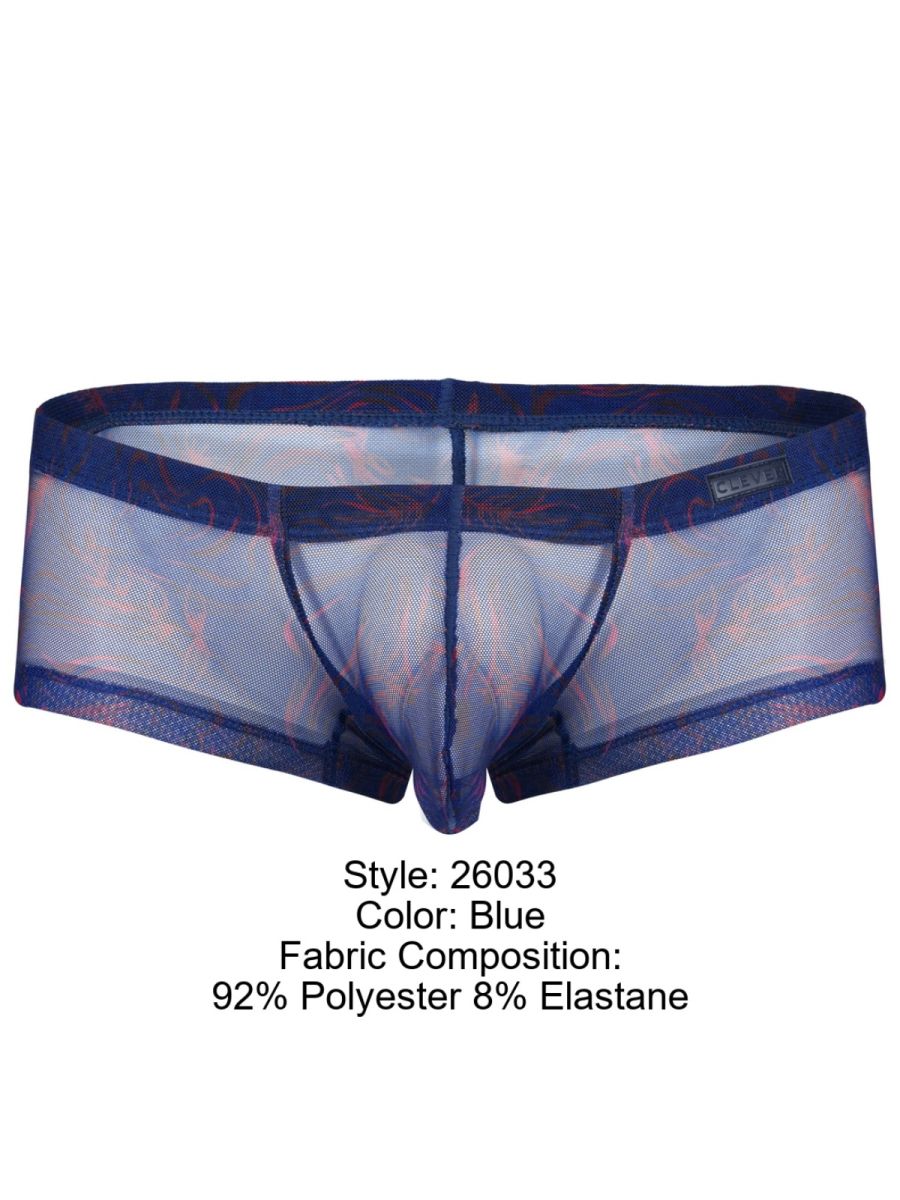 Clever Moda Men's Underwear 26033 Calipso Trunks Color Blue